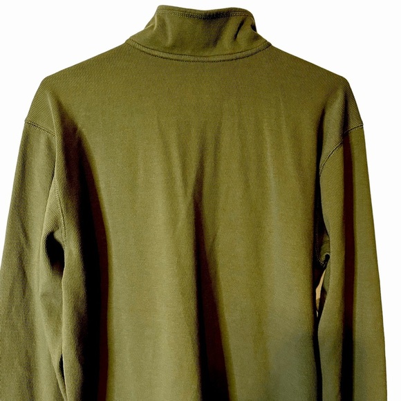 Carhartt Relaxed Fit Olive Green Mens Long Sleeve Polo Sweater Sweatshirt Medium - Picture 5 of 11